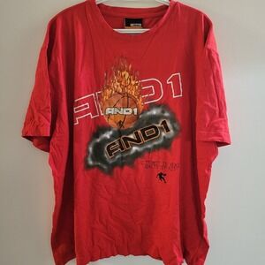 Vintage Y2K AND1 Is It Hot In Here Or Is It Me T-Shirt Men's Size 2XL Red